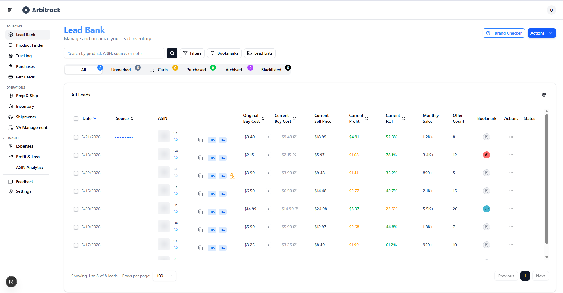 Arbitrack Lead Bank